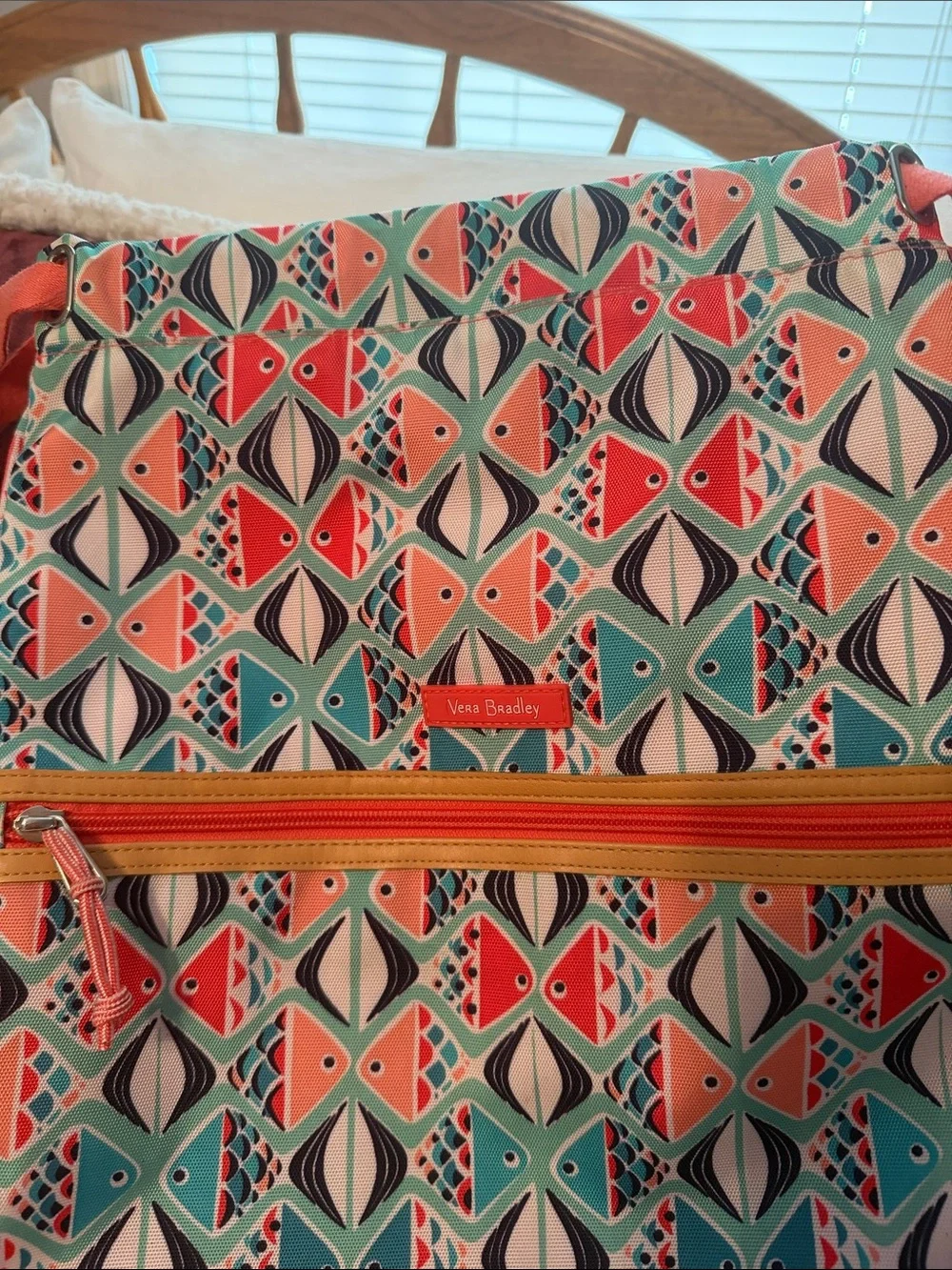Vera Bradley Lighten Up Drawstring Backpack in the “Go Fish” pattern.. NWOT.